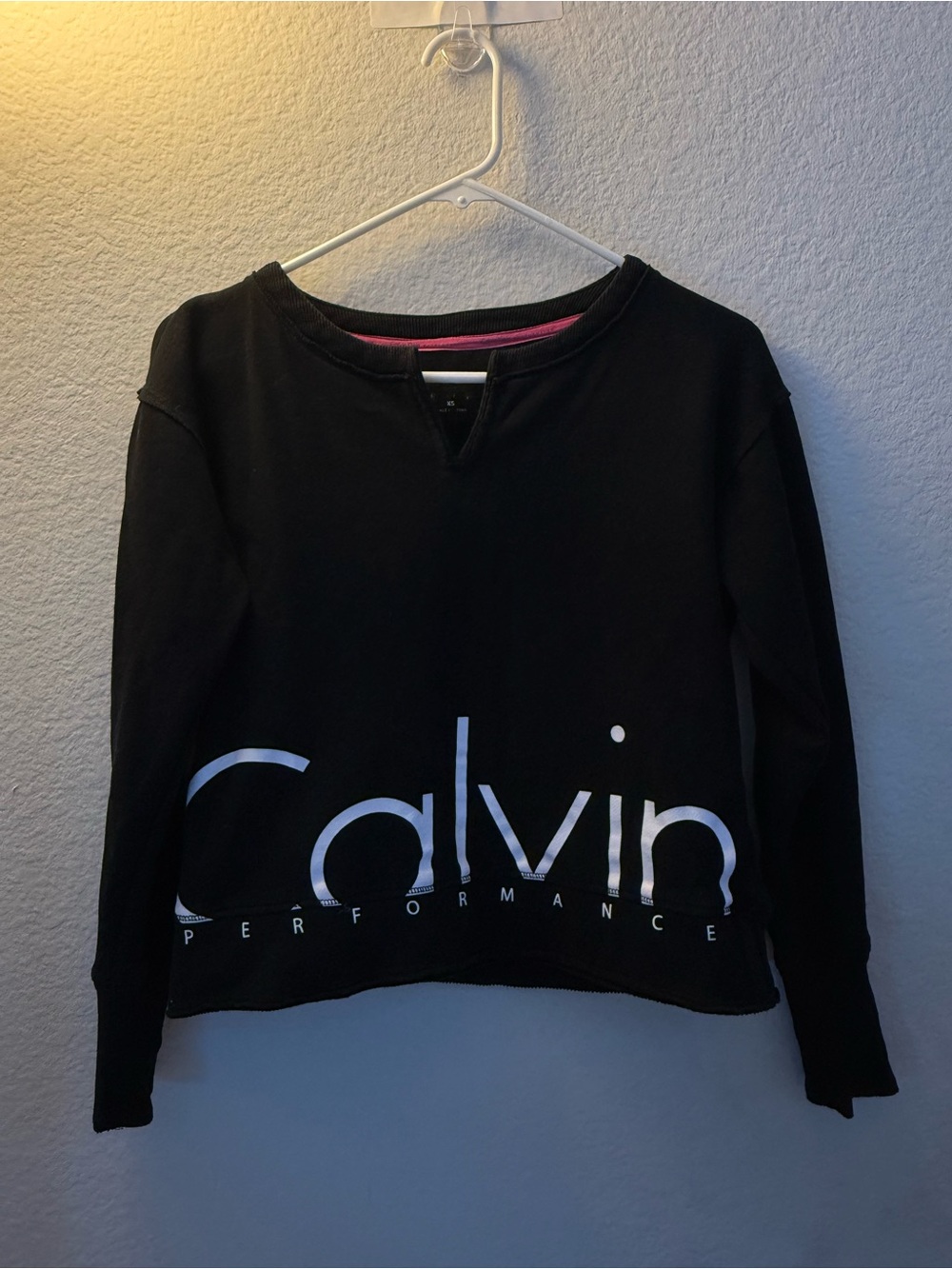 Calvin Klein Performance Black Logo Sweatshirt Pullover Size XS
